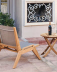 HiTeak Perrie Teak Patio Round Side Table