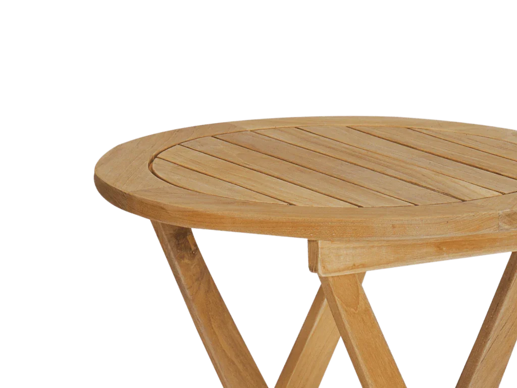 HiTeak Perrie Teak Patio Round Side Table