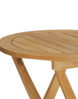 HiTeak Perrie Teak Patio Round Side Table