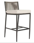 Pietra Sunbrella Comfort Outdoor Bar Stool-Outdoor Bar Stools-Sunset West-Echo Ash-LOOMLAN