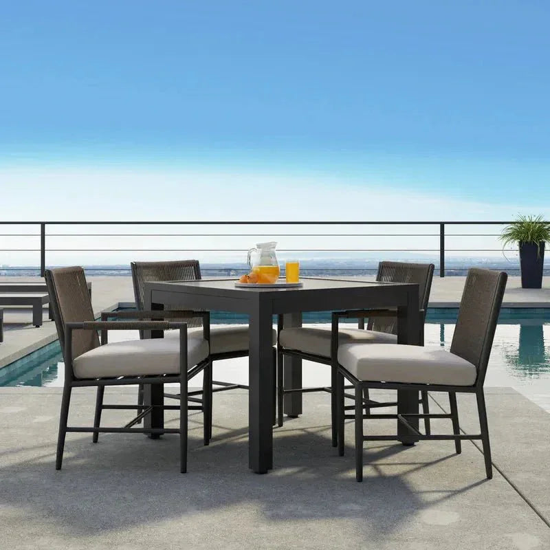 Sunset West Pietra Sunbrella Outdoor Dining Arm Chair 2PC