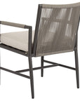 Sunset West Pietra Sunbrella Outdoor Dining Arm Chair 2PC