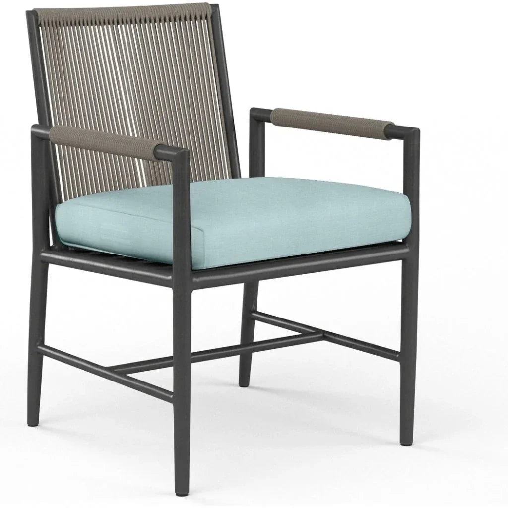 Sunset West Pietra Sunbrella Outdoor Dining Arm Chair 2PC