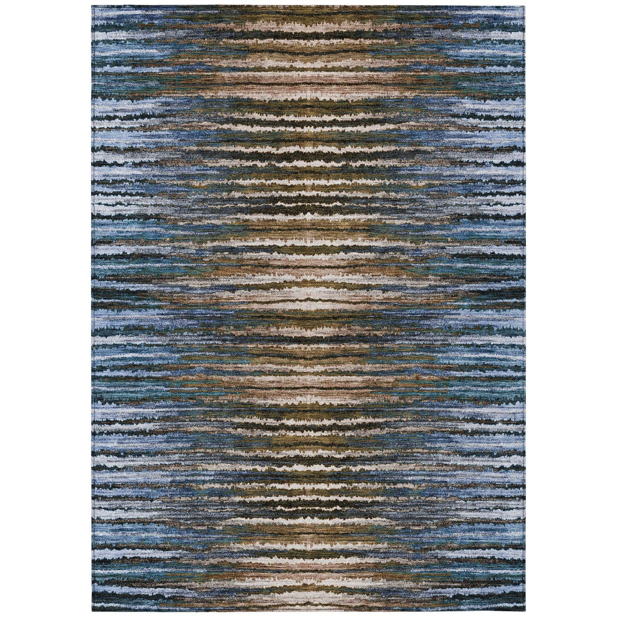 Addison Rugs Pixel Weave Blue Washable Indoor-Outdoor Rug