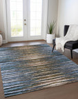 Addison Rugs Pixel Weave Blue Washable Indoor-Outdoor Rug