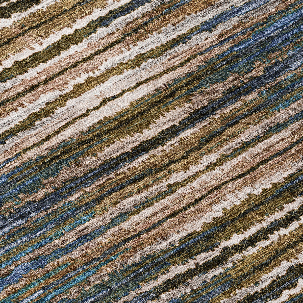 Addison Rugs Pixel Weave Blue Washable Indoor-Outdoor Rug