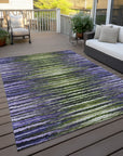 Addison Rugs Pixel Weave Purple Washable Indoor-Outdoor Rug