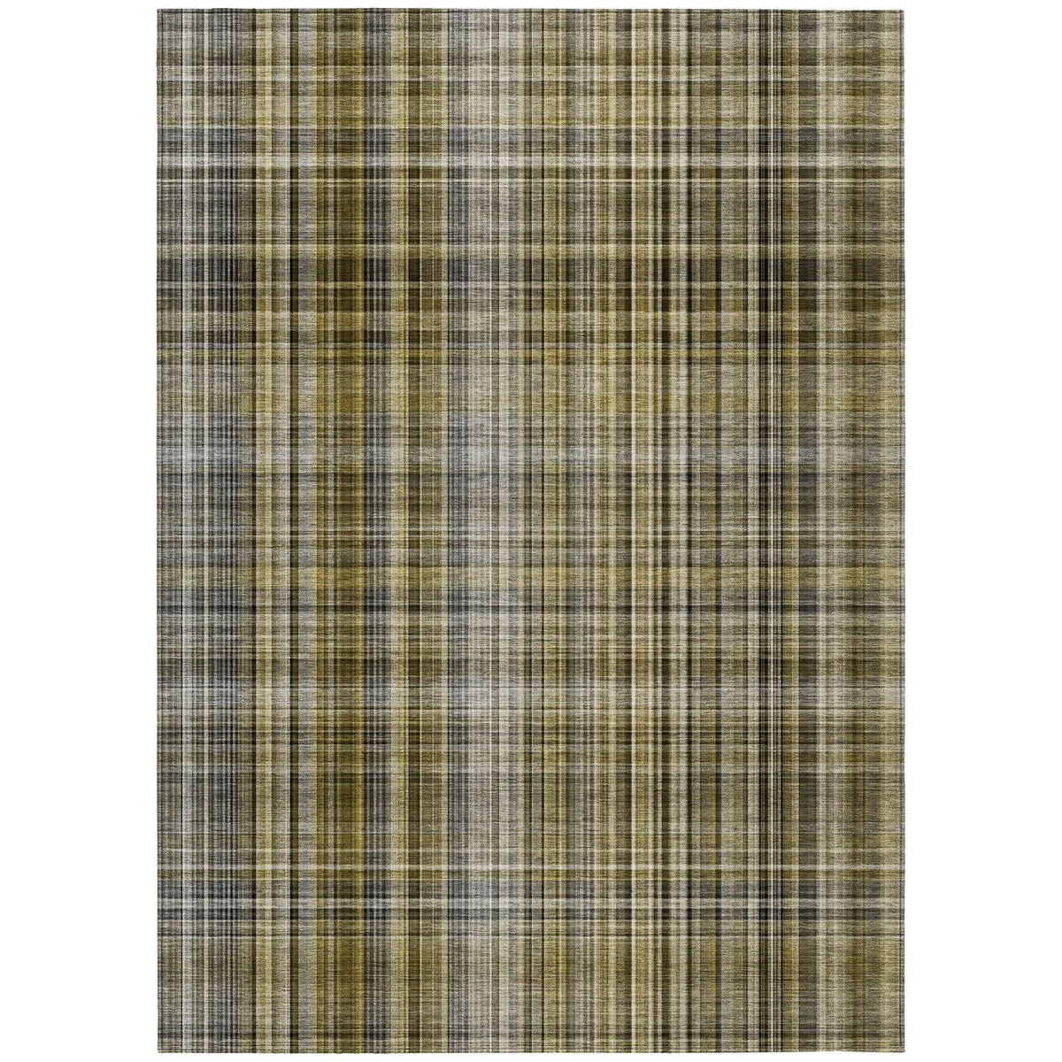 Addison Rugs Plaid Brown Washable Indoor-Outdoor Rug