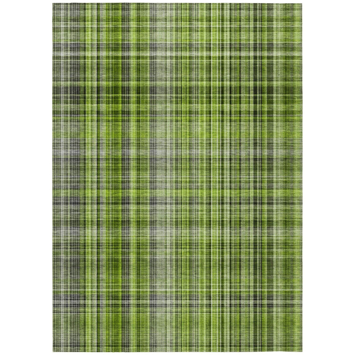 Addison Rugs Plaid Green Washable Indoor-Outdoor Rug