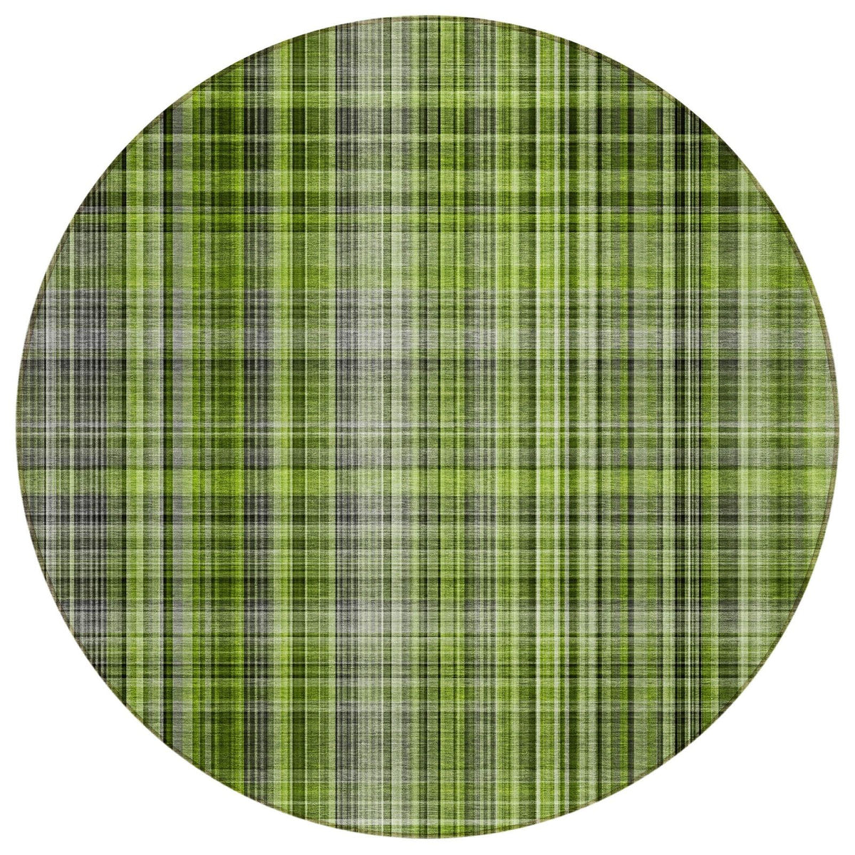 Addison Rugs Plaid Green Washable Indoor-Outdoor Rug