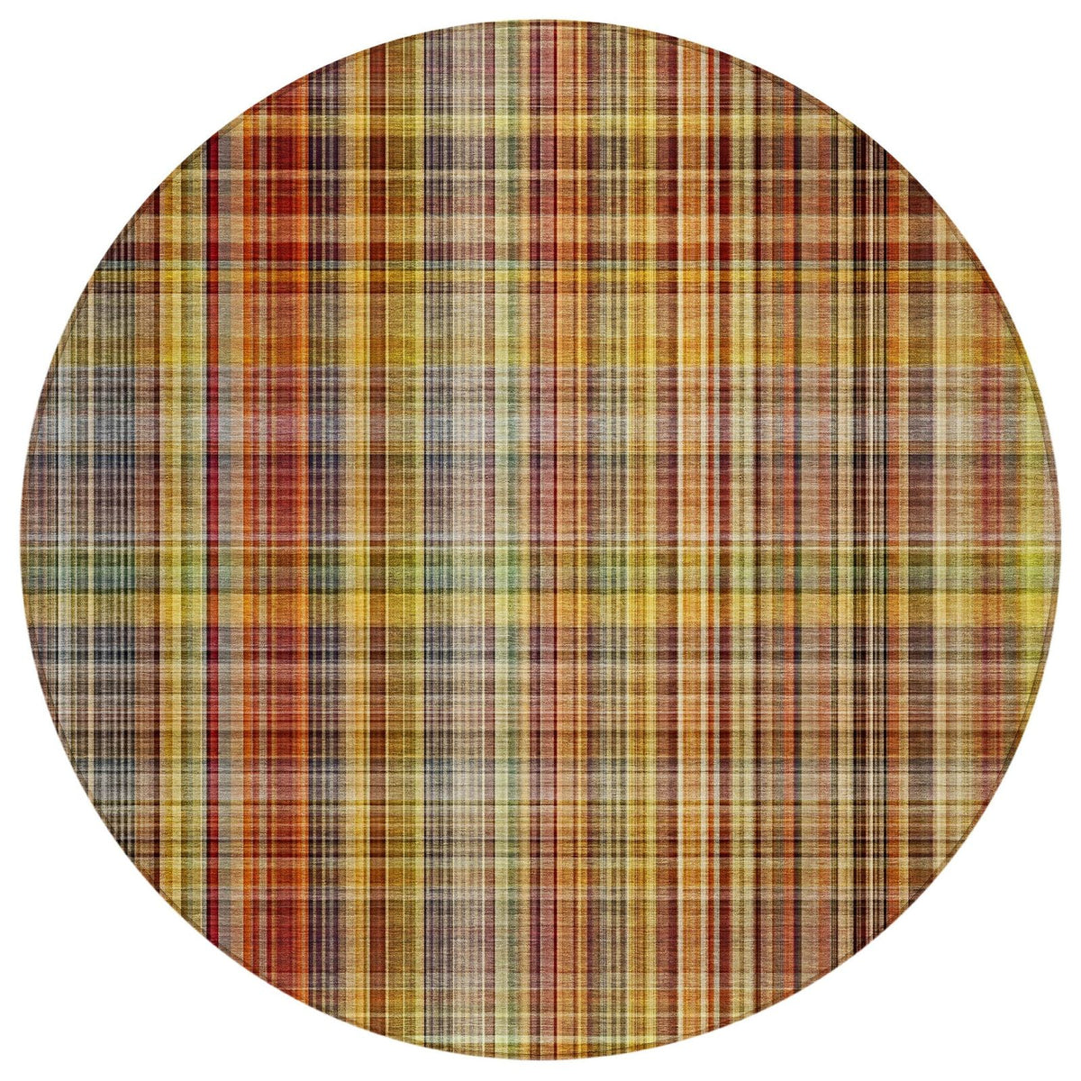 Addison Rugs Plaid Paprika Washable Indoor-Outdoor Rug