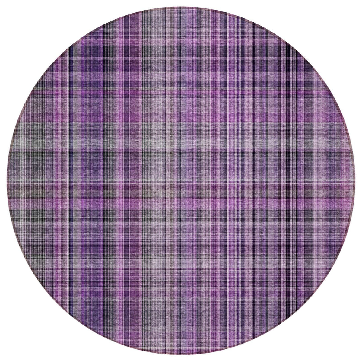 Addison Rugs Plaid Purple Washable Indoor-Outdoor Rug