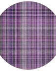 Addison Rugs Plaid Purple Washable Indoor-Outdoor Rug