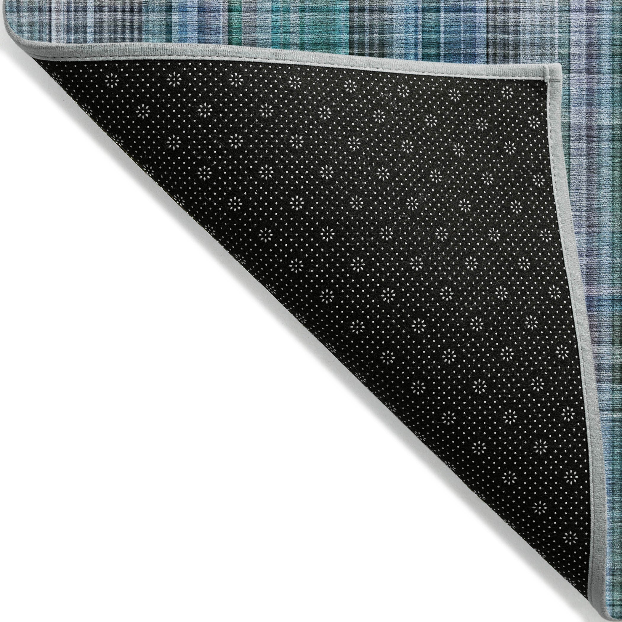 Addison Rugs Plaid Teal Washable Indoor-Outdoor Rug