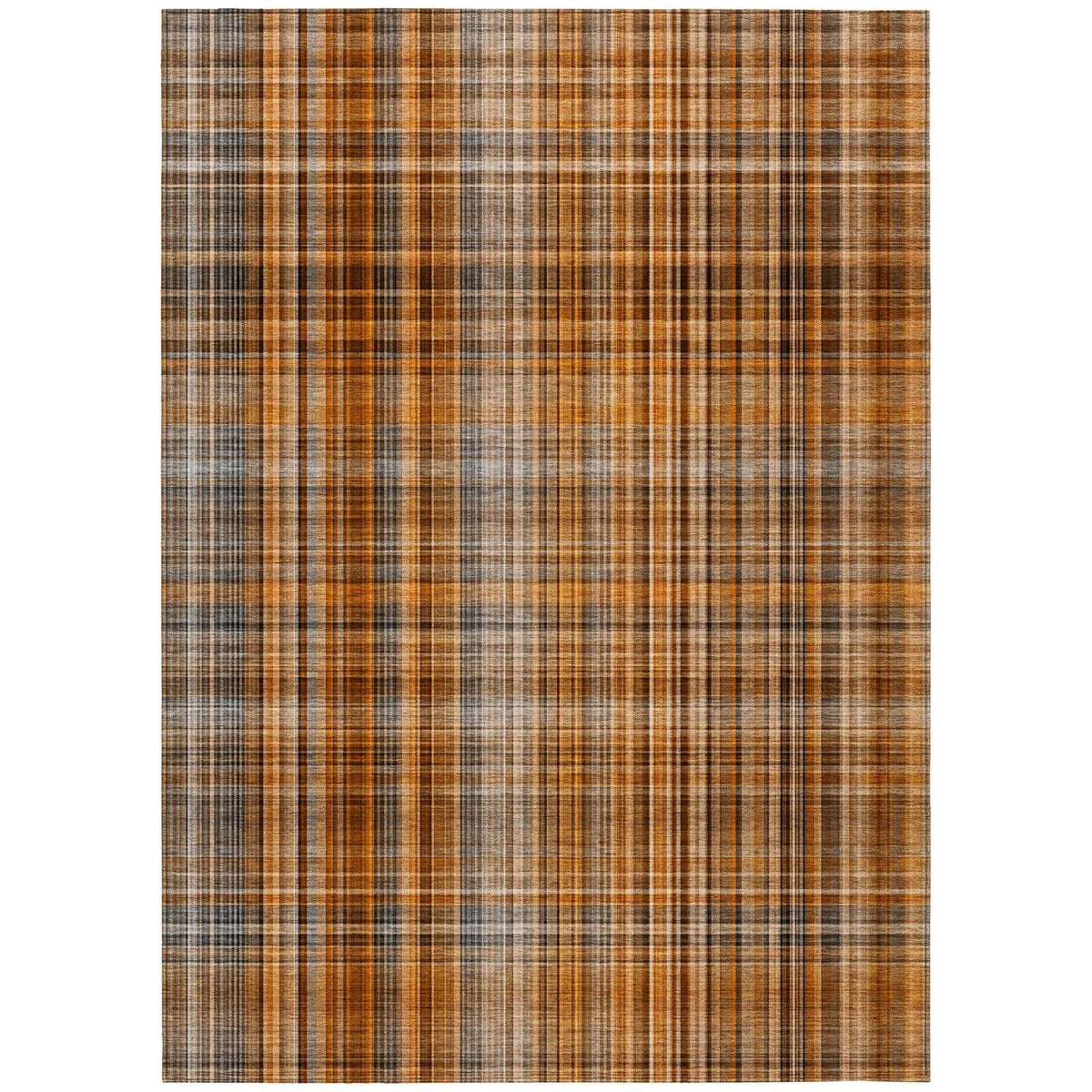 Addison Rugs Plaid Terracotta Washable Indoor-Outdoor Rug