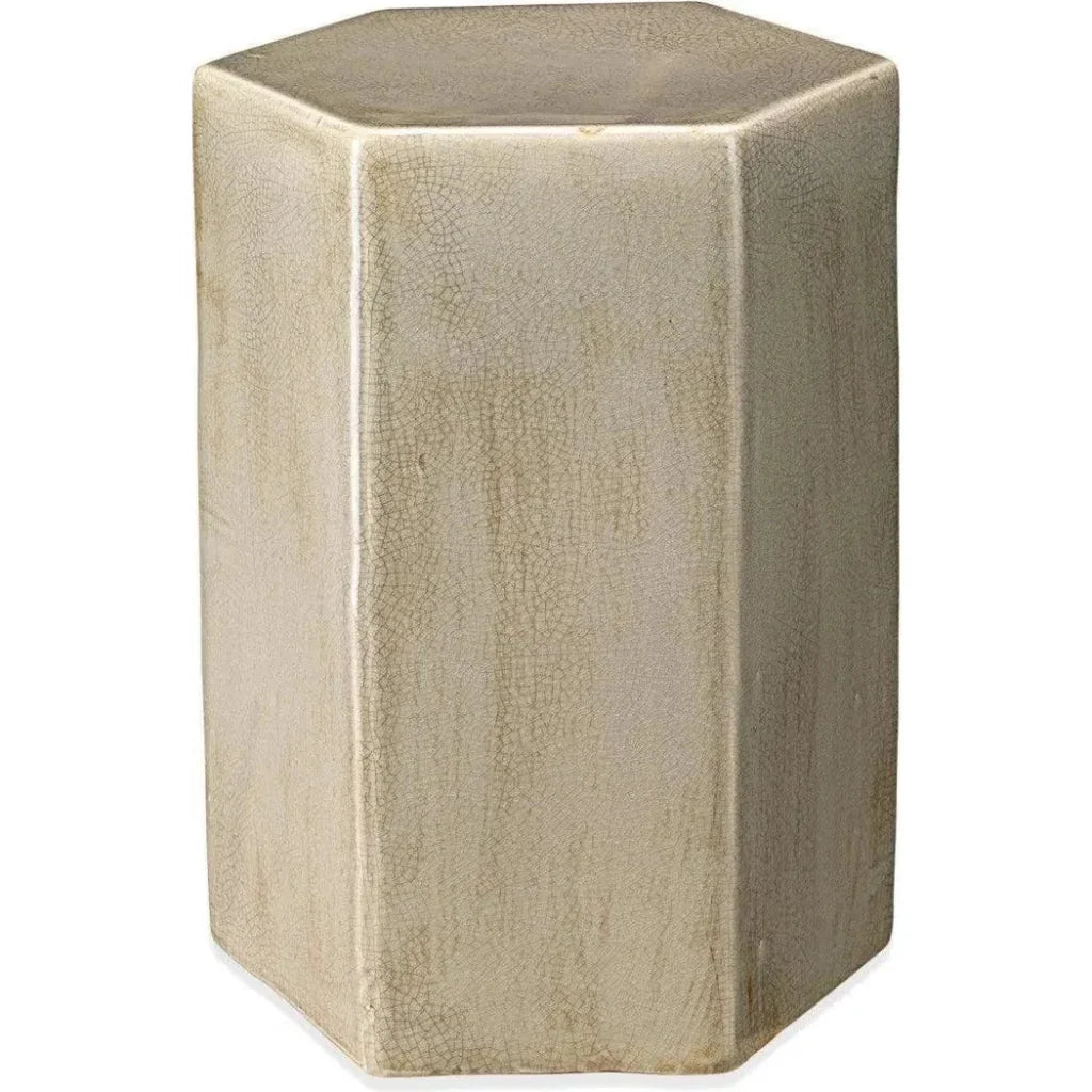 Jamie Young Porto Ceramic Hexagon Outdoor Side Table