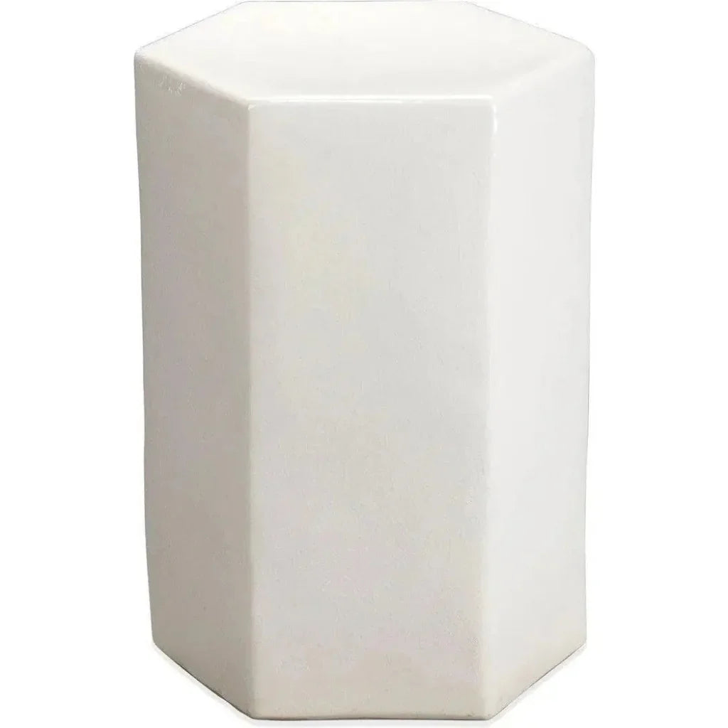Jamie Young Porto Ceramic Hexagon Outdoor Side Table