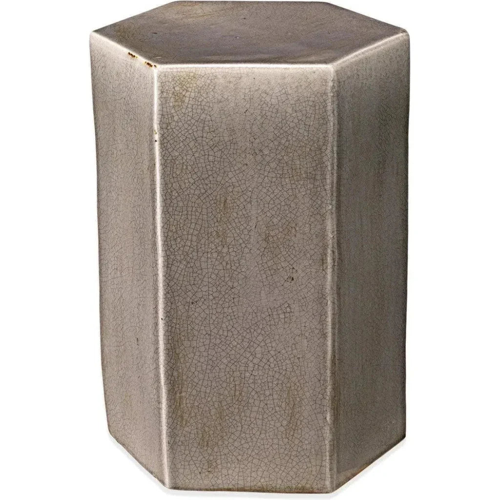Jamie Young Porto Ceramic Hexagon Outdoor Side Table