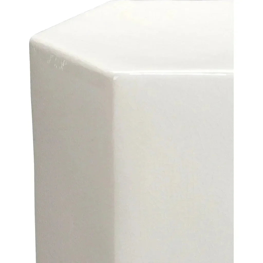 Jamie Young Porto Ceramic Hexagon Outdoor Side Table
