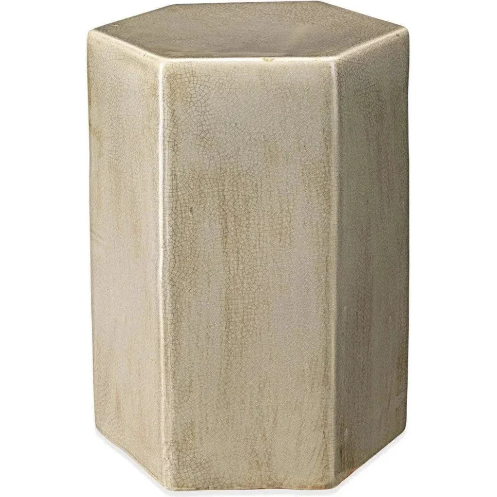 Jamie Young Porto Ceramic Hexagon Outdoor Side Table