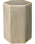 Jamie Young Porto Ceramic Hexagon Outdoor Side Table
