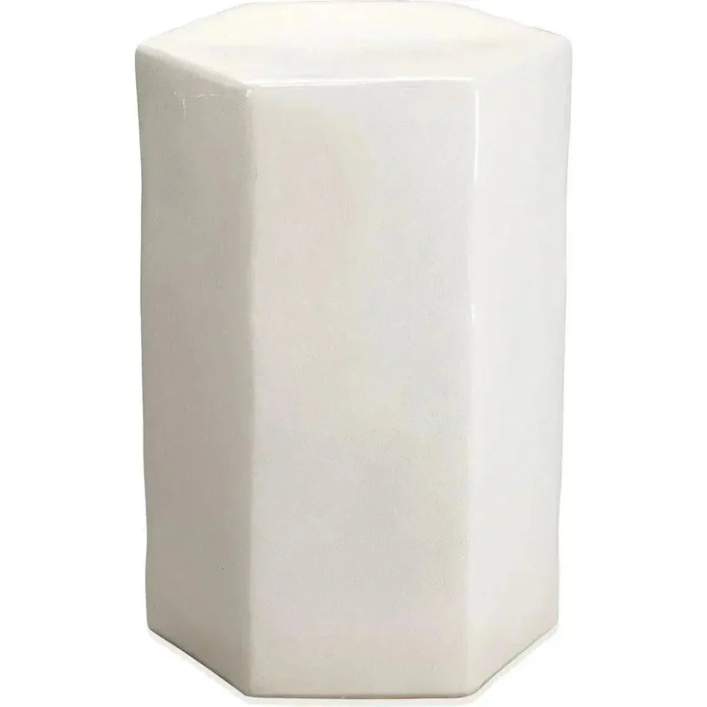 Jamie Young Porto Ceramic Hexagon Outdoor Side Table