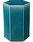Jamie Young Porto Ceramic Hexagon Outdoor Side Table