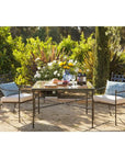 Provence Glass Top Outdoor Dining Table-Outdoor Dining Tables-Sunset West-LOOMLAN