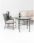Sunset West Provence Iron Round Outdoor Bistro Table 2PC