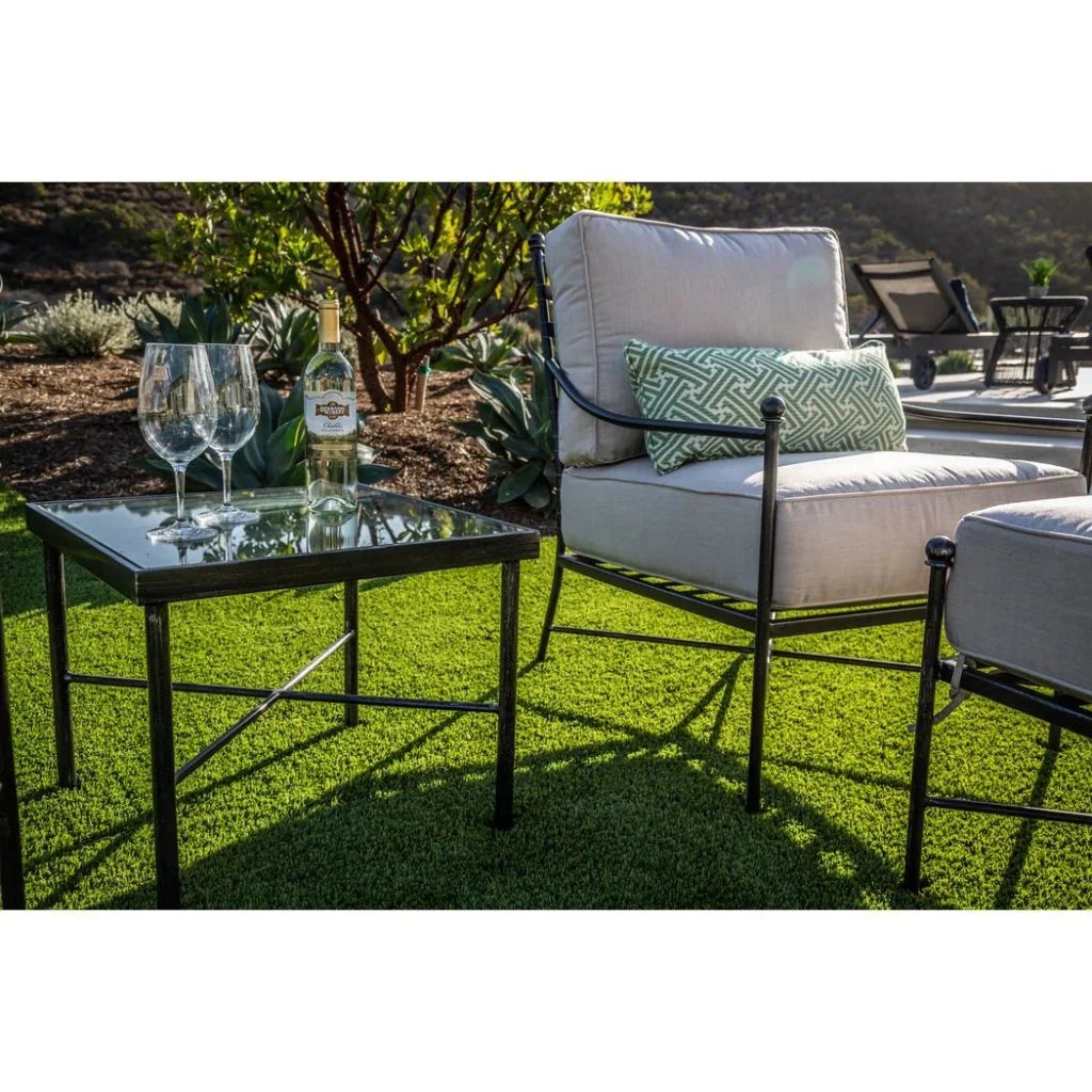 Sunset West Provence Iron Square Outdoor End Table