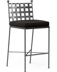 Provence Sunbrella Outdoor Bar Stool-Outdoor Bar Stools-Sunset West-Spectrum Carbon-LOOMLAN