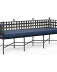 Provence Sunbrella Outdoor Bench-Outdoor Benches-Sunset West-Spectrum Indigo-LOOMLAN