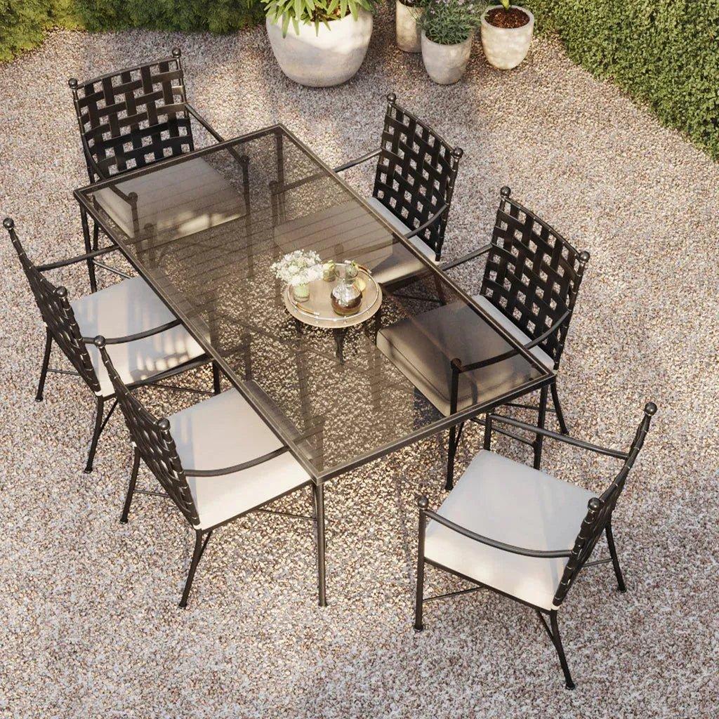 Sunset West Provence Sunbrella Outdoor Dining Chair 2PC