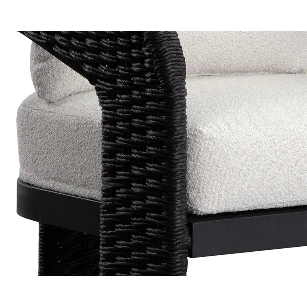 Pylos Fabric Outdoor Dining Armchair-Outdoor Dining Chairs-SUNPAN-LOOMLAN