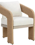 Pylos Fabric Outdoor Dining Armchair-Outdoor Dining Chairs-SUNPAN-Natural - Louis Cream-LOOMLAN