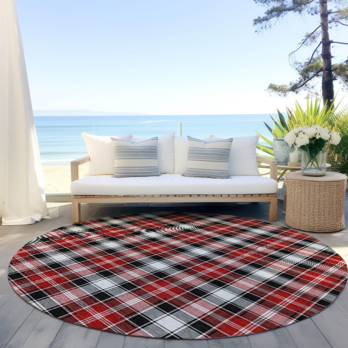 Addison Rugs Quaanor Black Washable Indoor-Outdoor Rug