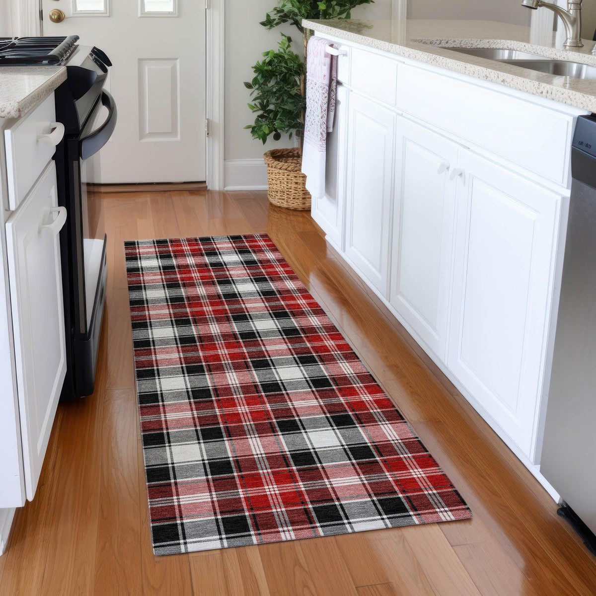 Addison Rugs Quaanor Black Washable Indoor-Outdoor Rug