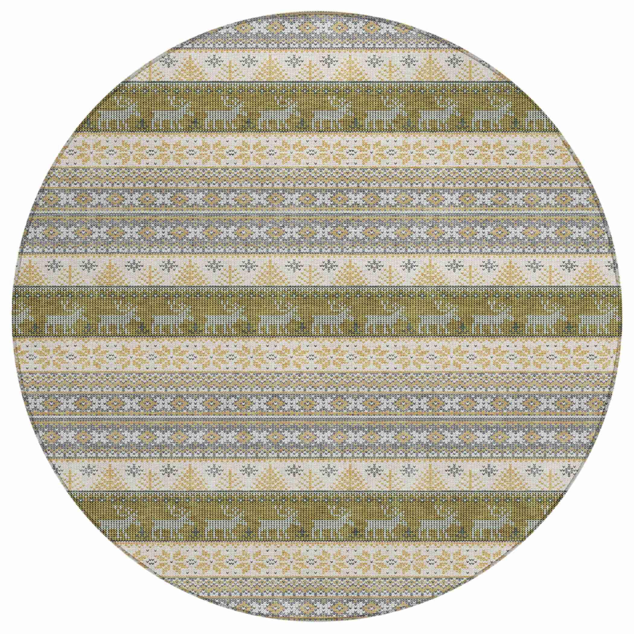 Addison Rugs Quaara Gray Washable Indoor-Outdoor Rug