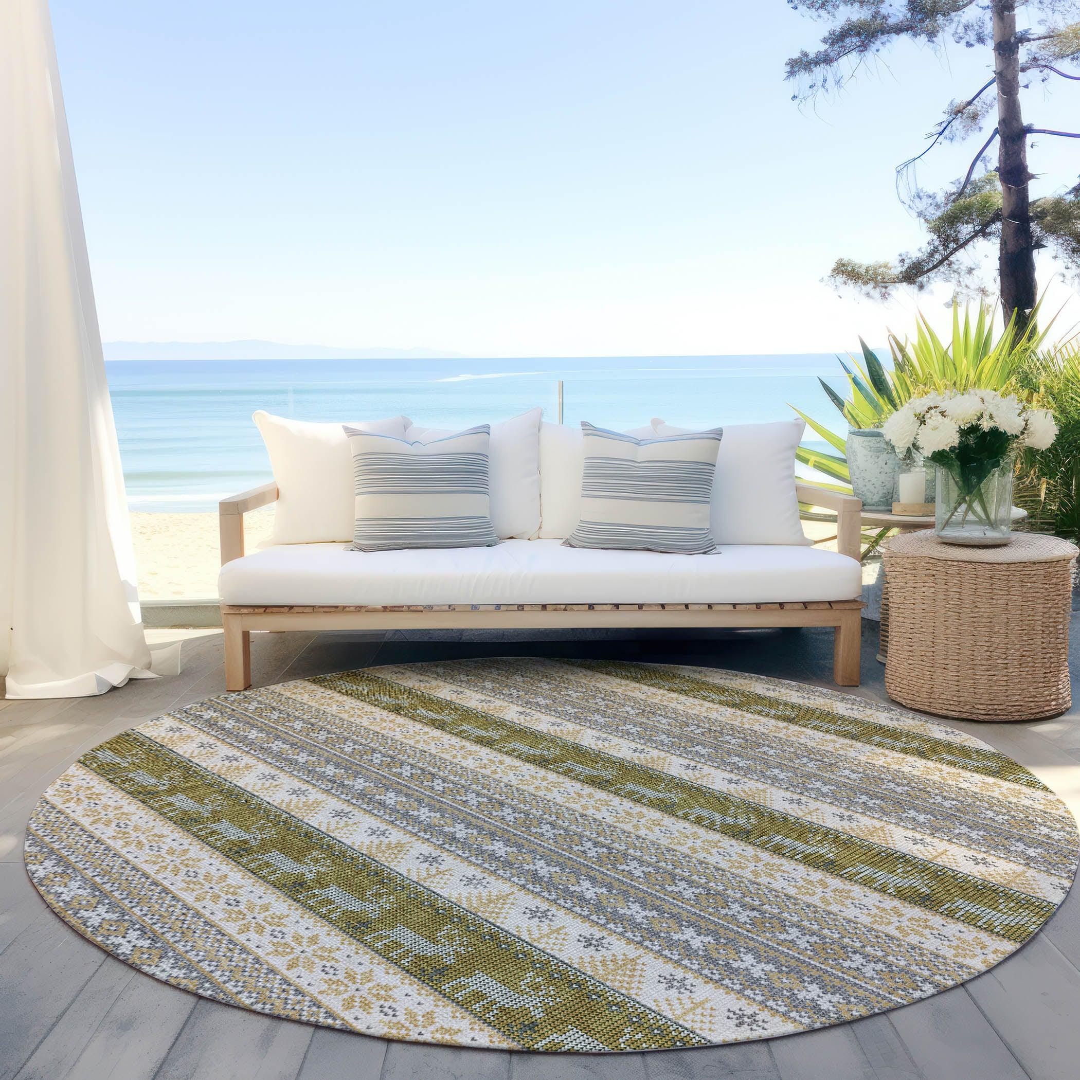 Addison Rugs Quaara Gray Washable Indoor-Outdoor Rug
