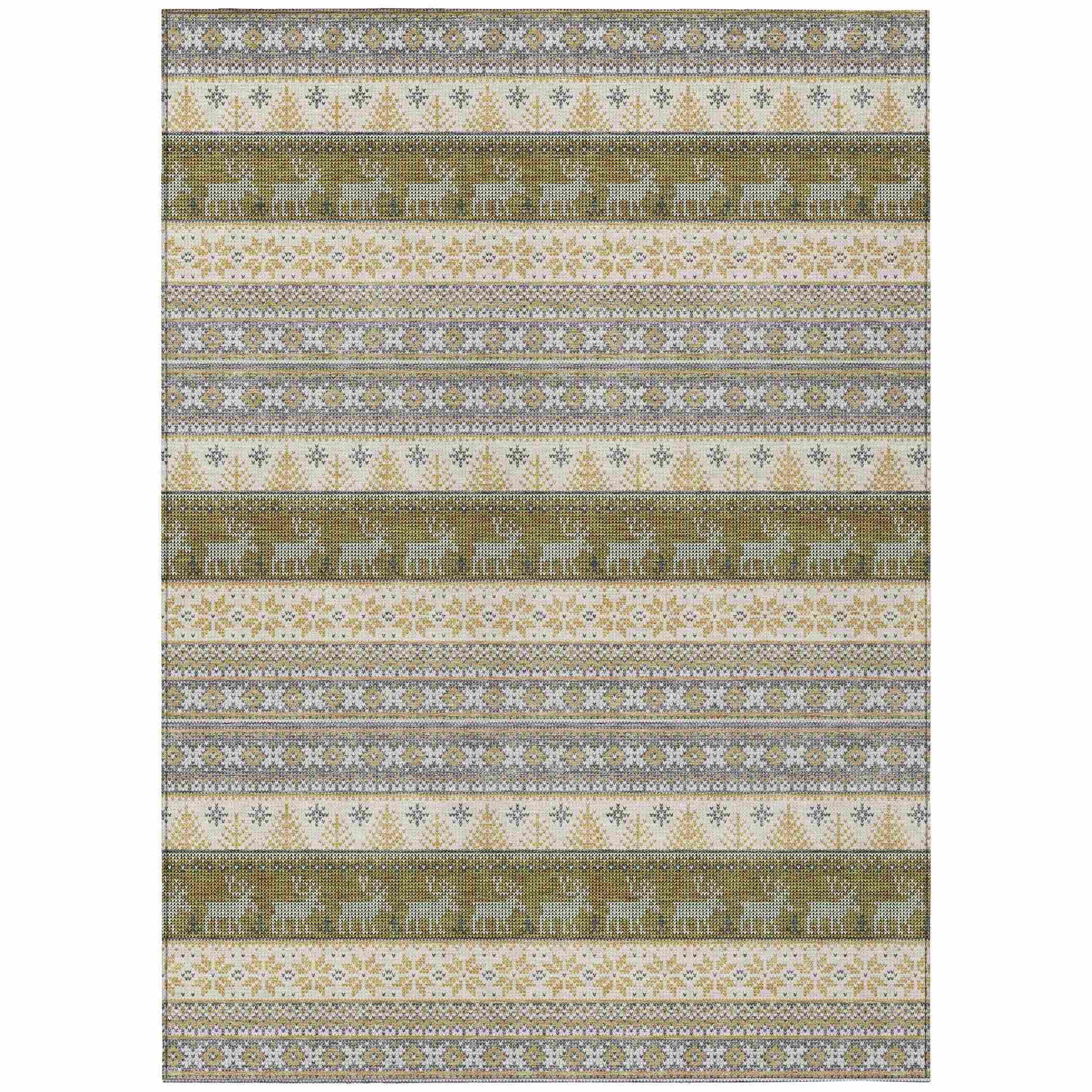 Addison Rugs Quaara Gray Washable Indoor-Outdoor Rug