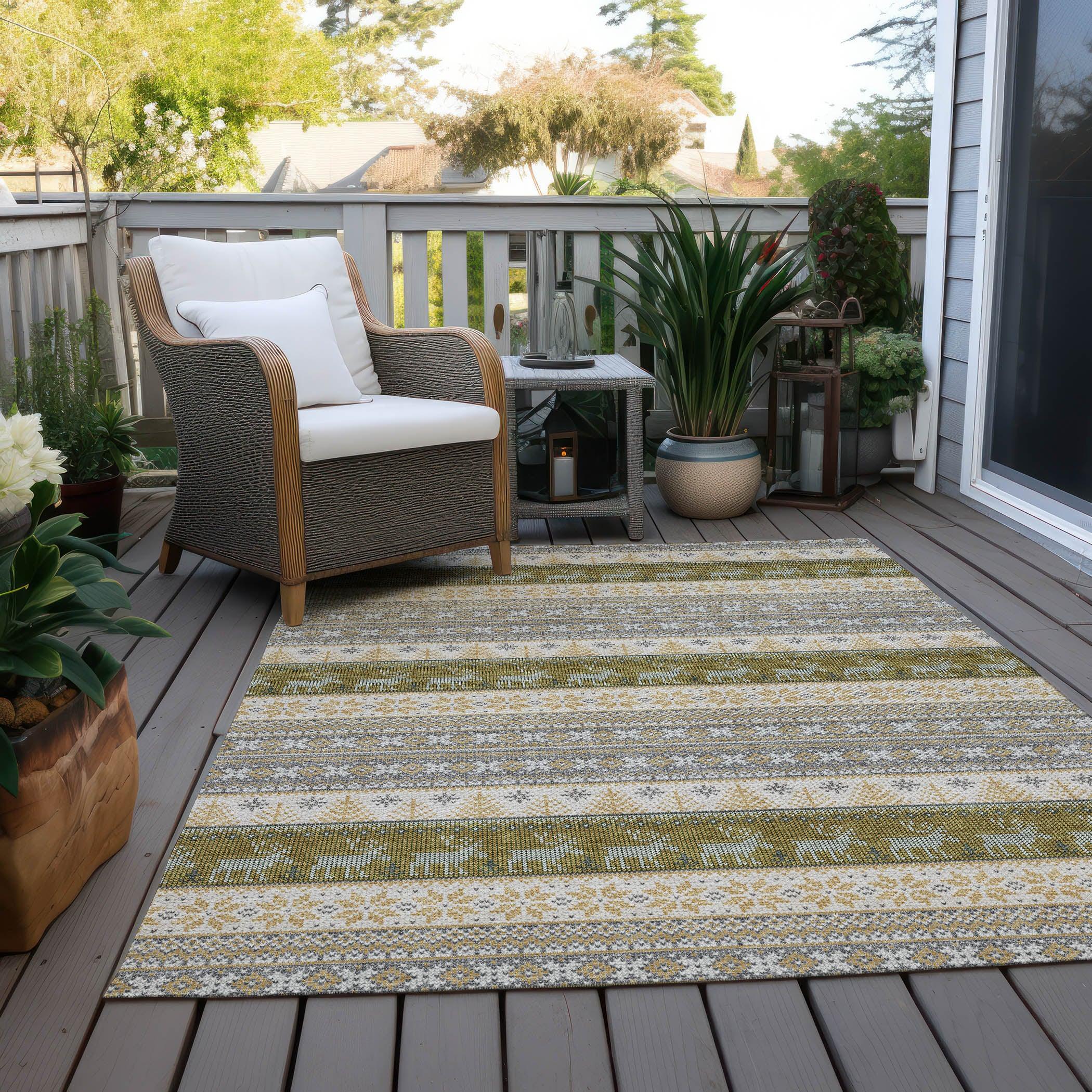 Addison Rugs Quaara Gray Washable Indoor-Outdoor Rug