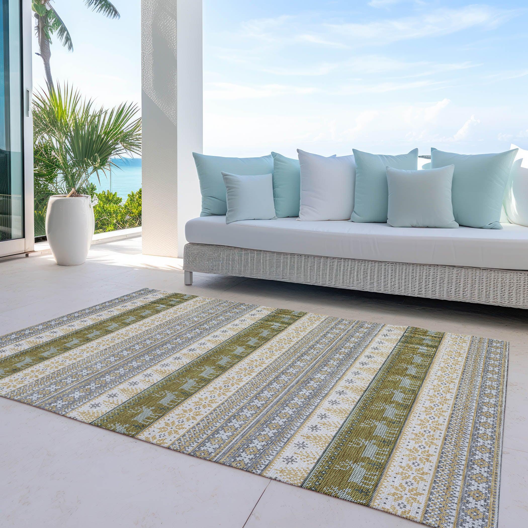 Addison Rugs Quaara Gray Washable Indoor-Outdoor Rug