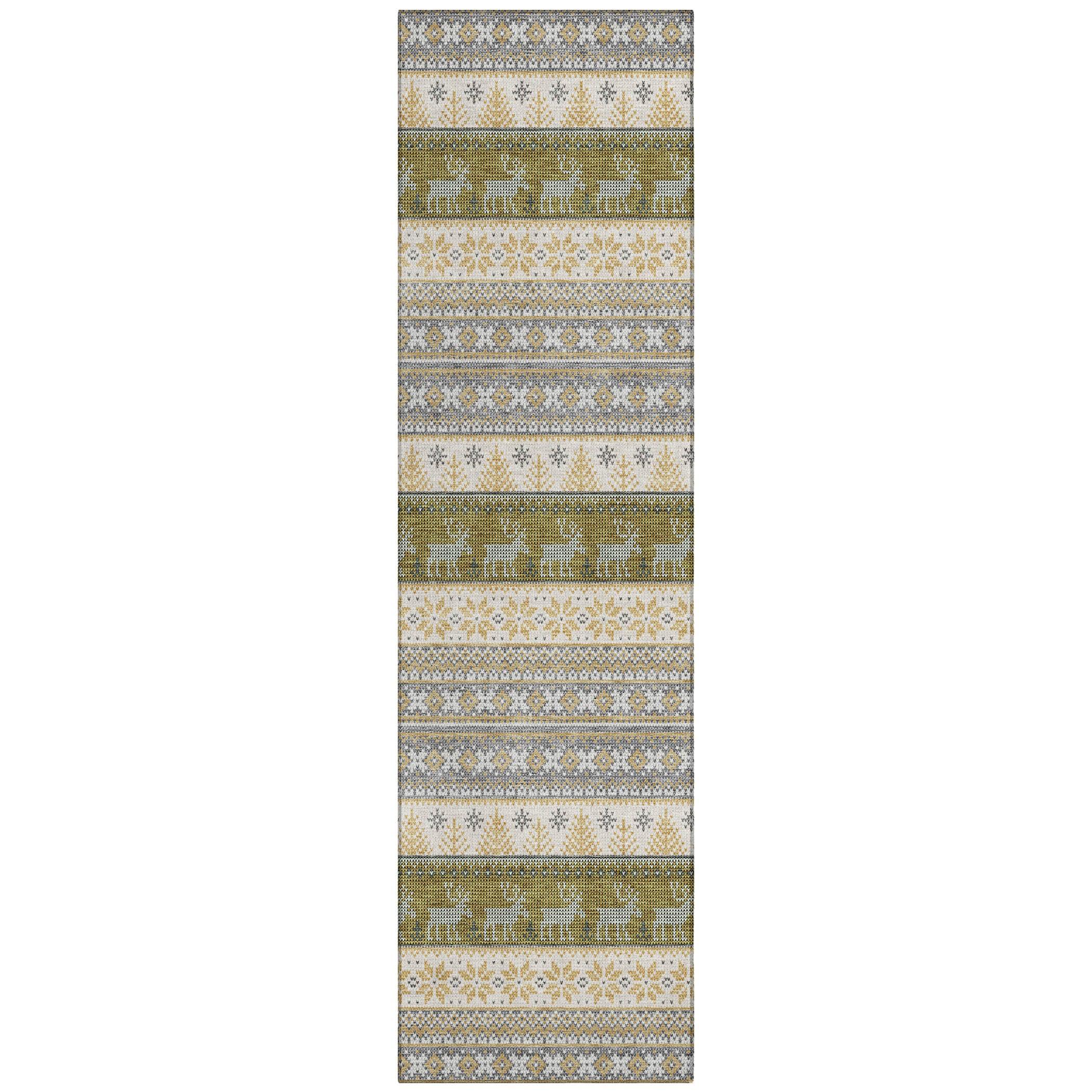 Addison Rugs Quaara Gray Washable Indoor-Outdoor Rug