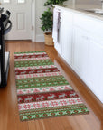 Addison Rugs Quaara Green Washable Indoor-Outdoor Rug