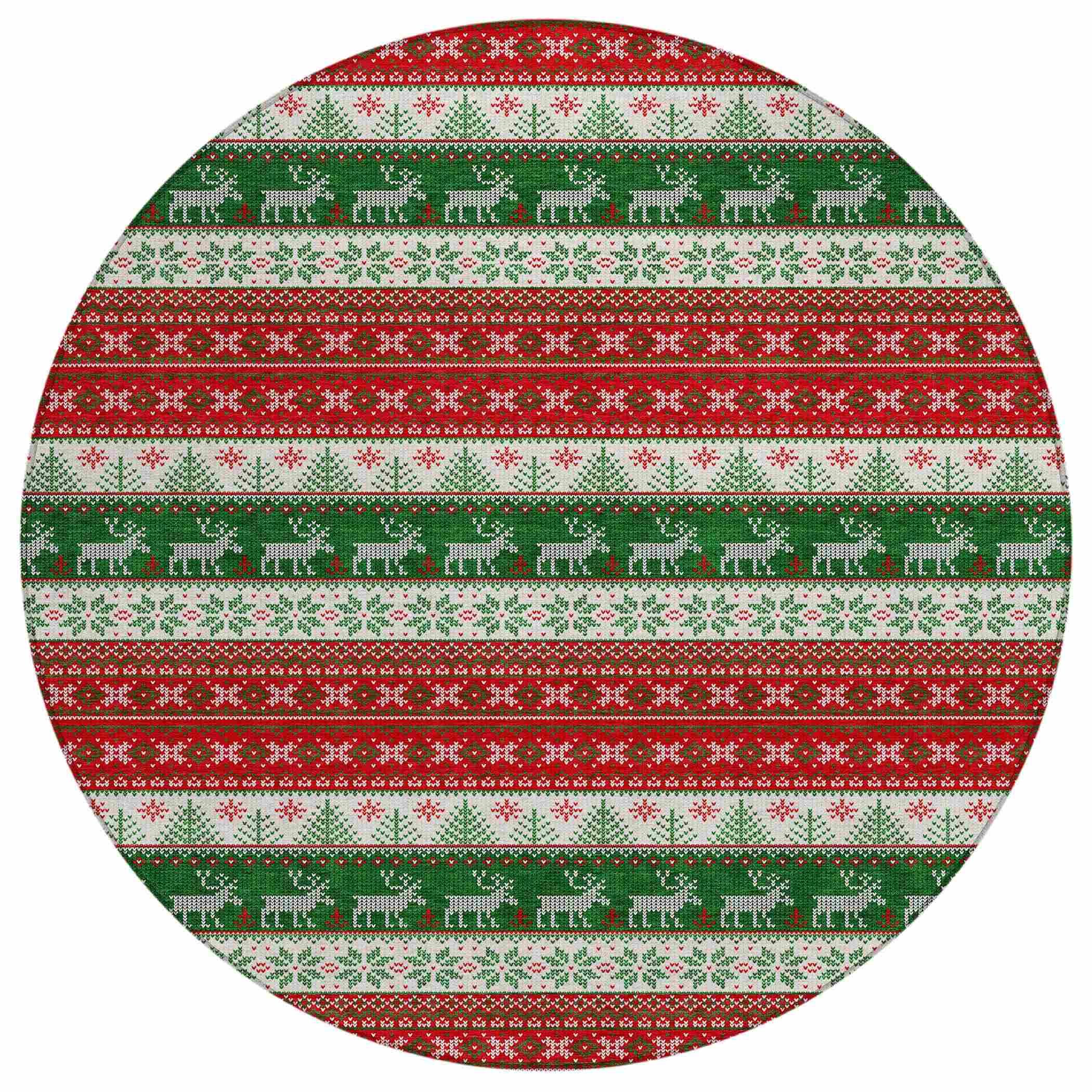 Addison Rugs Quaara Red Washable Indoor-Outdoor Rug