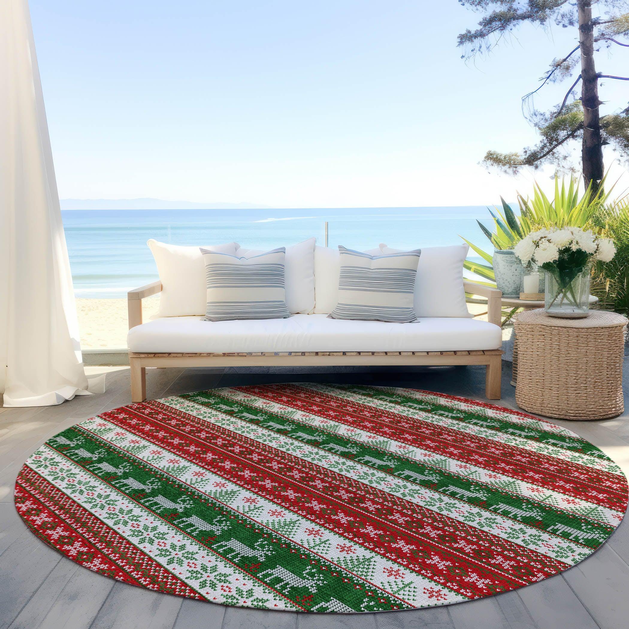 Addison Rugs Quaara Red Washable Indoor-Outdoor Rug