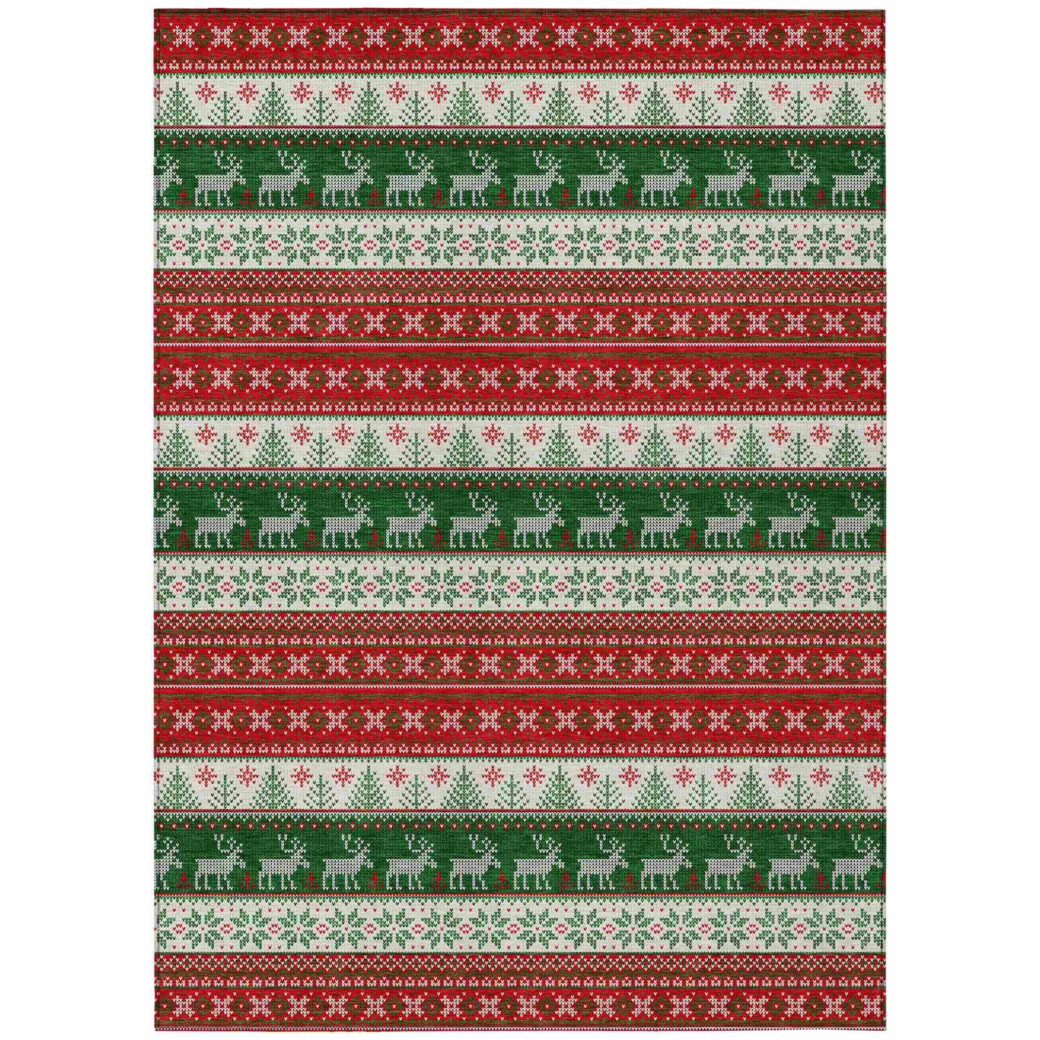 Addison Rugs Quaara Red Washable Indoor-Outdoor Rug