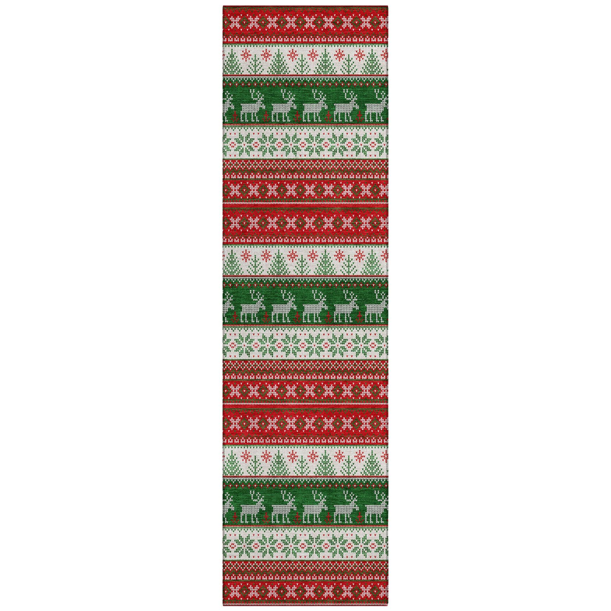 Addison Rugs Quaara Red Washable Indoor-Outdoor Rug