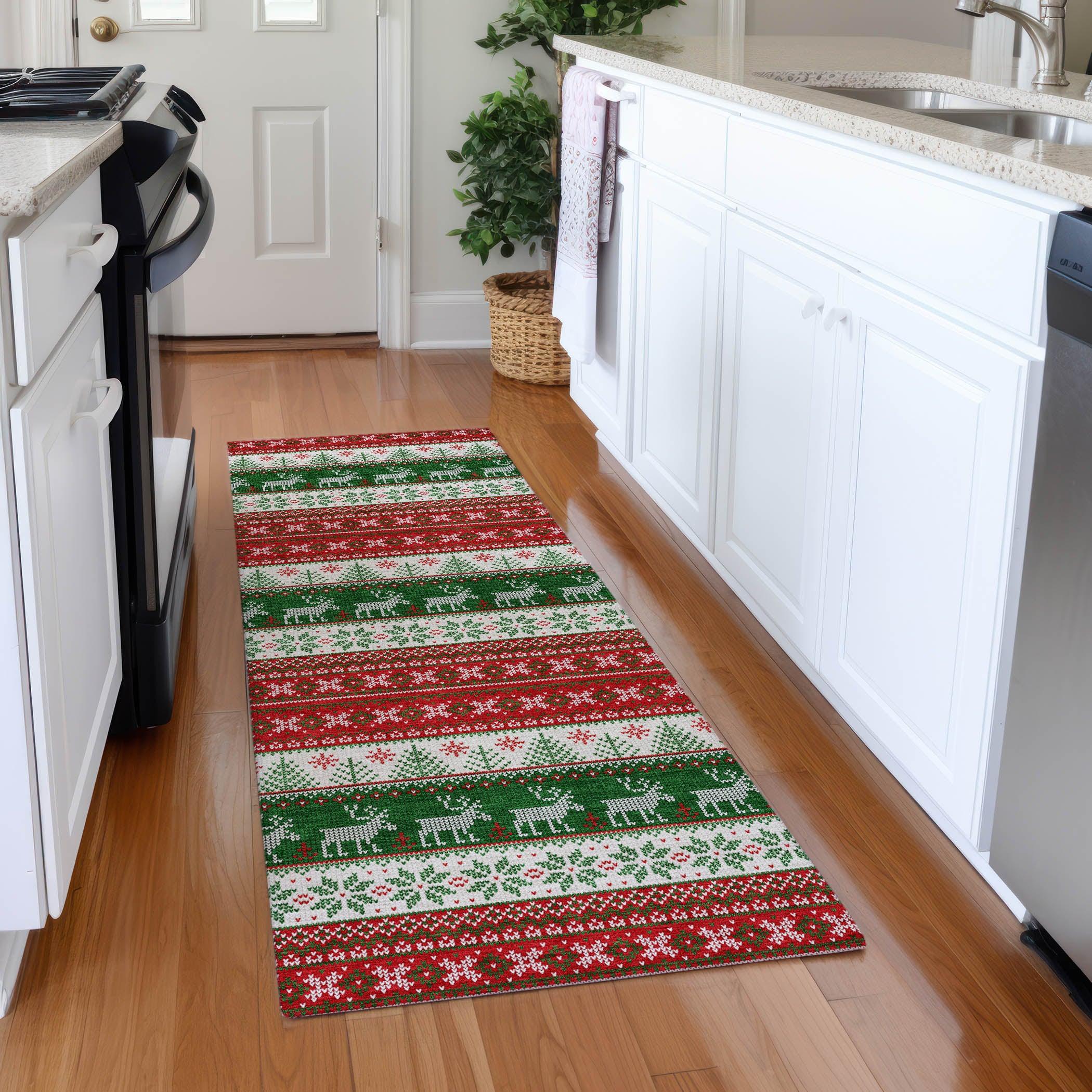 Addison Rugs Quaara Red Washable Indoor-Outdoor Rug