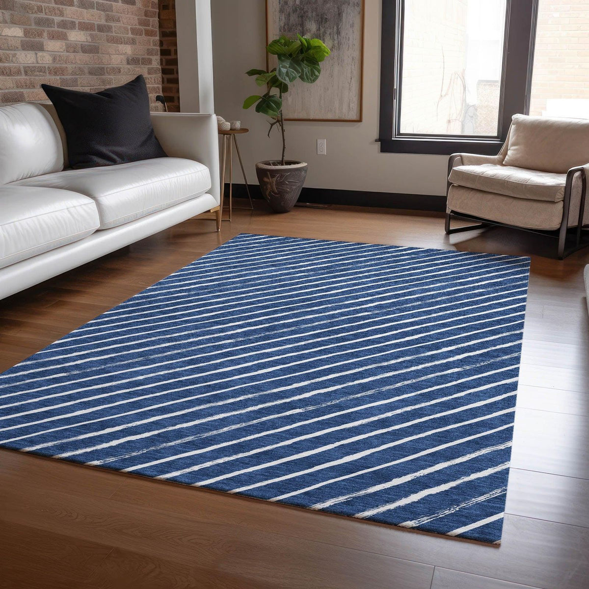 Addison Rugs Quaaris Blue Washable Indoor-Outdoor Rug